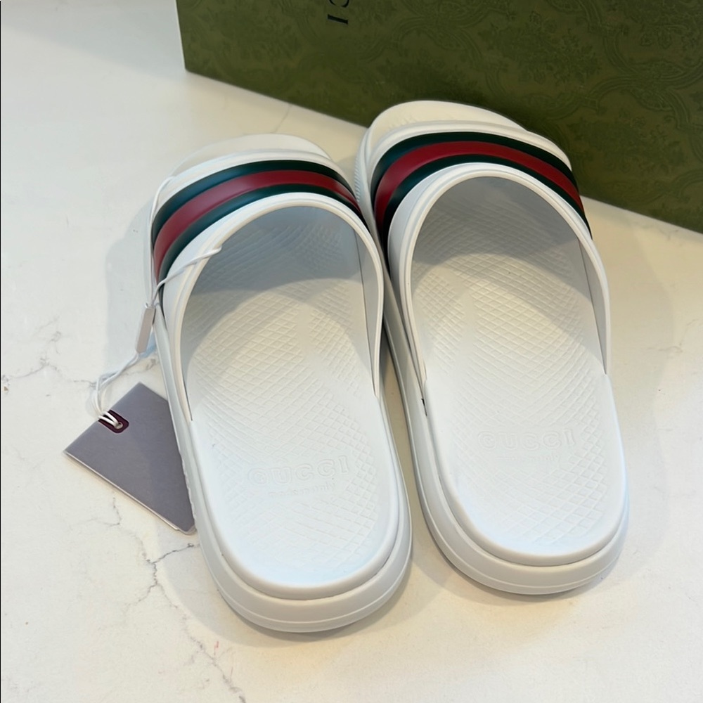 Gucci Men Ace Rubber Slides - Picture 5 of 10